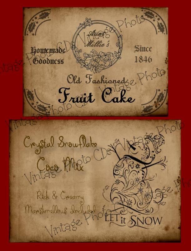 Prim Farmhouse Christmas Labels FH203  