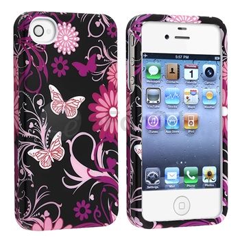 new generic snap on rubber coated case compatible with apple iphone 4 