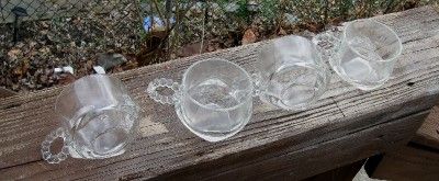 BOOPIE GLASS CUPS  UNUSUAL CUP LOT SQUARE BOTTOM   