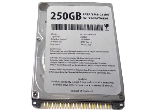 250GB 5400RPM 8MB Cache PATA IDE ATA 6 2.5 Laptop Drive HP, DELL 