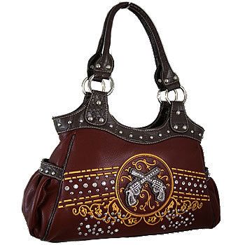   MONTANA WEST WESTERN GUN PISTOLS SIX SHOOTER PURSE HANDBAG  