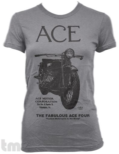 Vintage ACE Four MOTORCYCLE American Apparel T Shirt  