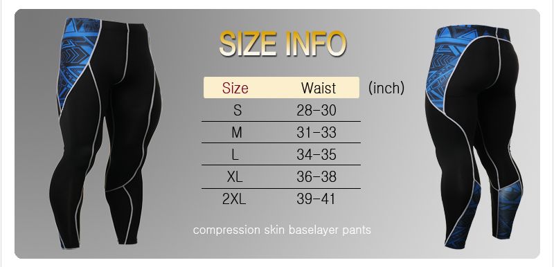 mens base layer SKINS compression tights pants S~2XL baselayer 