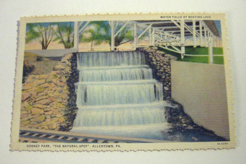 VINTAGE) DORNEY PARK 1935 POSTCARD ALLENTOWN PA AMUSEMENT PARK  