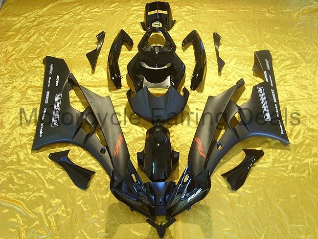 ABS Plastic Yamaha R6 2006 2007 Fairings MATTE BLACK  