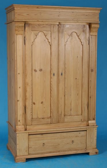 Antique Danish / Swedish Warm Pine Armoire Cabinet Circa 1860  