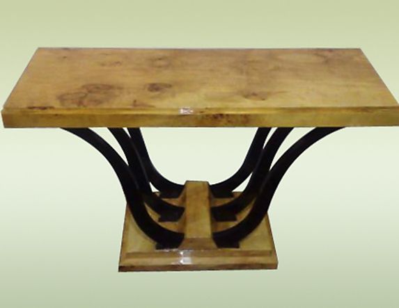 uniquely designed two toned Art Deco style console  