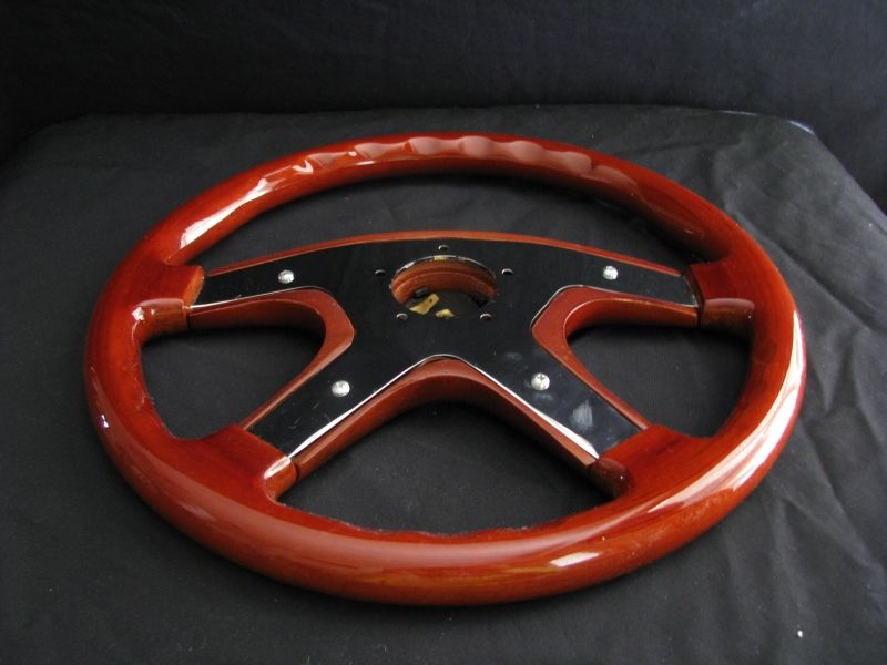 NEW 15 CUSTOM MAHOGANY WOOD GRAIN STEERING WHEEL  