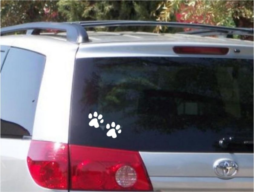 Paw Foot Prints Dog Decal Bumper Sticker Car Window  