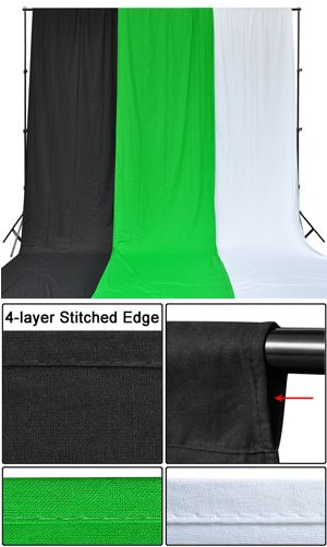   Key Screen Muslin Backdrop Light Kit Background Support Stand  