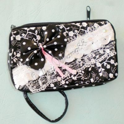 Cute Coin Change Purse Bag Wallet with Bow Lace Flowers  