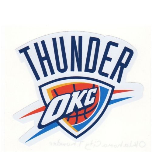 Oklahoma City Thunder basketball bumper sticker10x10  