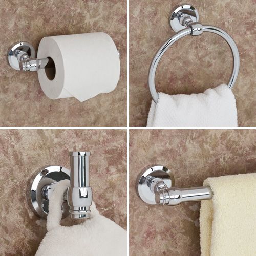 Rome Collection Bathroom Accessory Set   Chrome  