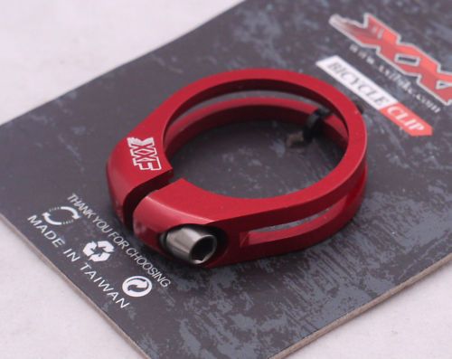 CNC Seatpost SEAT Clamp Titanium Ti bolt 34.9mm RED  