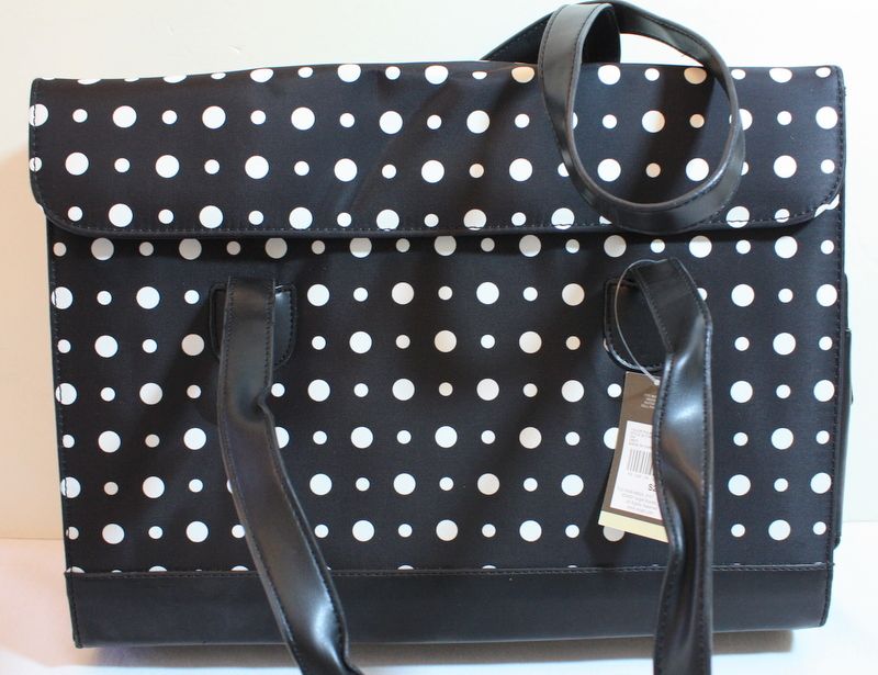 Black White Polka Dot Laptop computer Bag = NEW NWT  