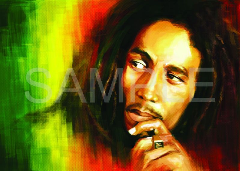 BOB MARLEY RASTA COLORS A3 POSTER PRINT YF067  