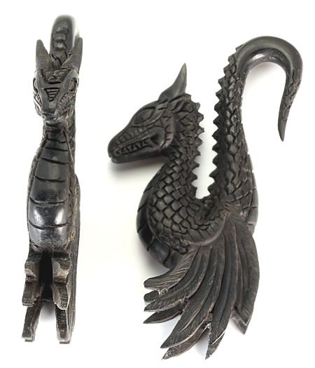 GEORGEOUS DETAILED DRAGON Wood Hanger   Price Per 1  