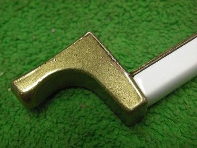 15 AMEROCK BRASS/WHITE CERAMIC CABINET HANDLE BAIL PULL  