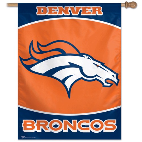   * TEAM HOUSE 27 x 37 BANNER FLAG DENVER BRONCOS NFL FOOTBALL  