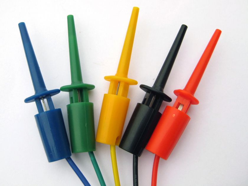 Color Grabbers Pincer Clip Test Cable Wire Jumper Set  