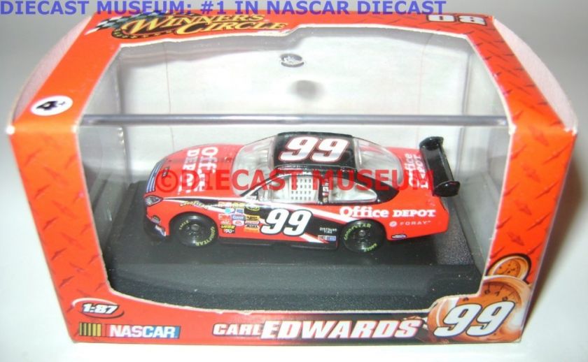 CARL EDWARDS #99 OFFICE DEPOT W/PLASTIC CASE 187 2008  