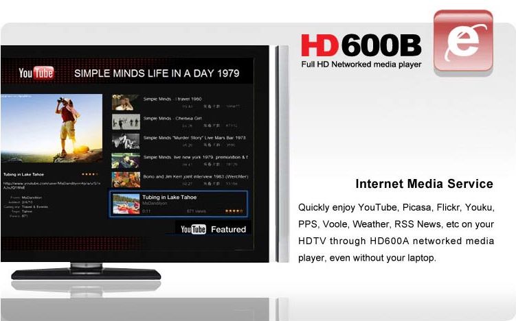 Himedia HD600B Wifi Full HD 1080p USB 3.0 MKV DTS HDD Network Media 