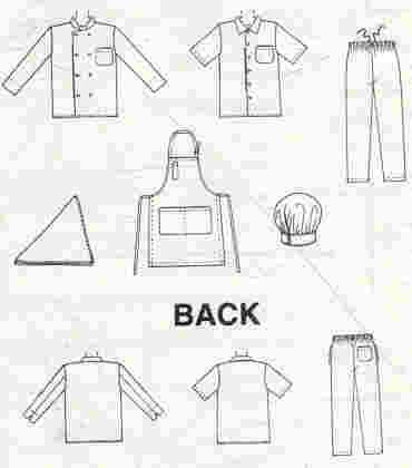 SZ 50,52 CHEF UNIFORM SEWING PATTERN McCalls 2233,FROM GREYKITTIES 