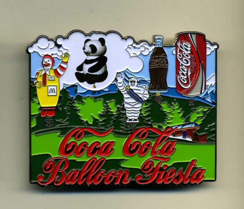 COCA COLA McDONALDS MICHELIN BALLOON FIESTA PANDA PIN  