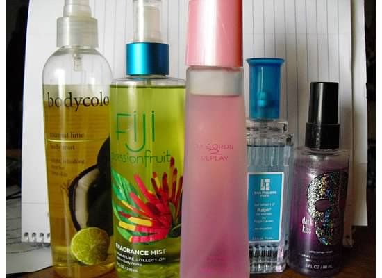 Perfume Lot FIVE bottles of Perfume Escada, B&B Works, Bodycology 