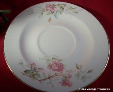 One Cup With Saucer Set By Edwin M Knowles China Romance Pattern Pink 