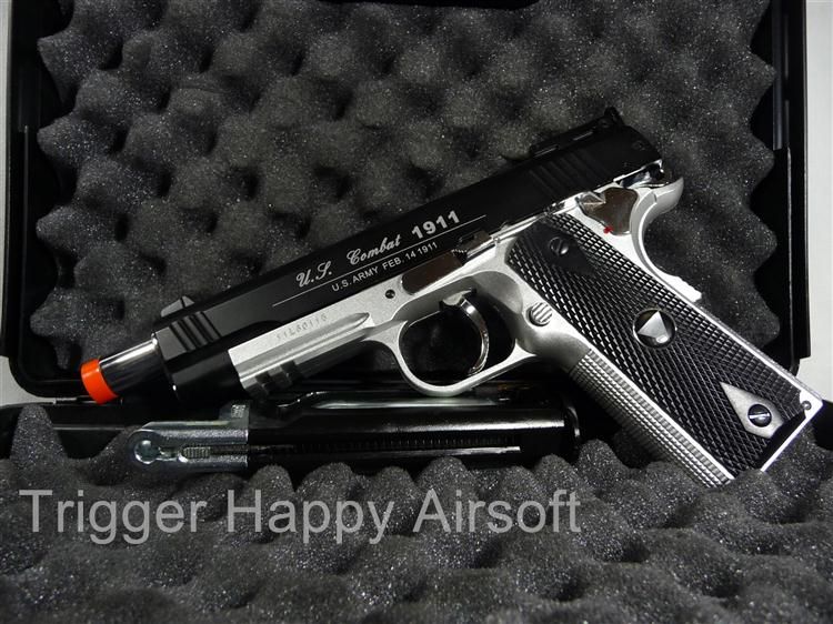 TSD WG Colt 45 1911 CO2 gas Blowback Airsoft Metal Pistol 450 FPS 