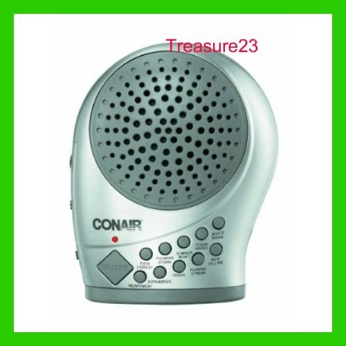 Conair SU12 3PK Sound Therapy with Night Light, Silver  