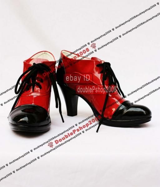 Zapatos brillantes NEGROS Cosplay de tela de Bulter Grell Sutcliffe