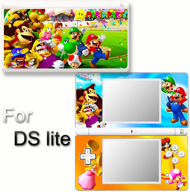 Mario Party Luigi Peach SKIN STICKER COVER for DS lite  