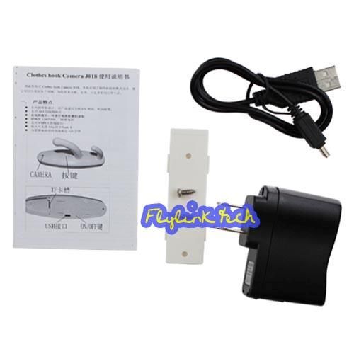 Home Spy Hidden Clothes Hook Nanny Camera mini DV DVR Motion Detection 