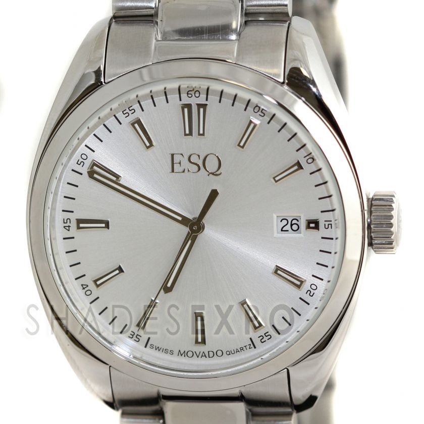 NEW ESQ by Movado Watches 7301358 SILVER SPORT CLASSIC SILVER 