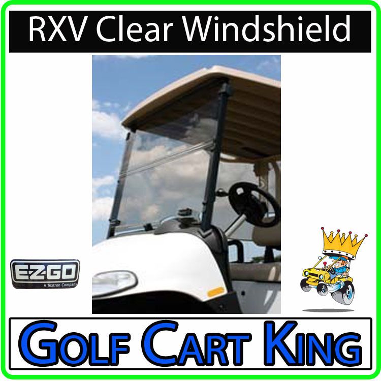 NEW EZGO RXV Golf Cart Folding Flip Windshield ~Clear~  