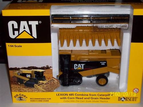 cat caterpillar lexion 485 1/64 farm toy combine tracks  