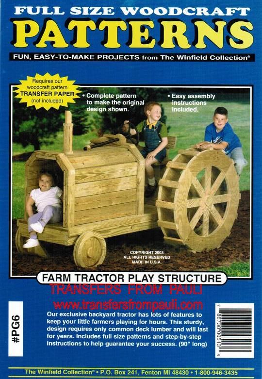 Farm Tractor Playground Structure Woodworking Pattern  