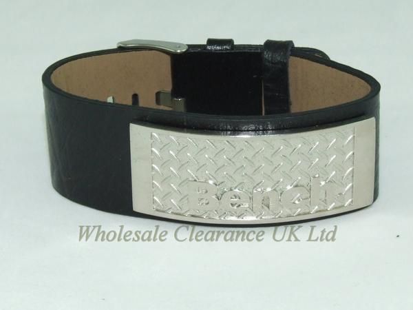 WHOLESALE JOBLOT OF BENCH MENS FAUX LEATHER STRAP CUFF  