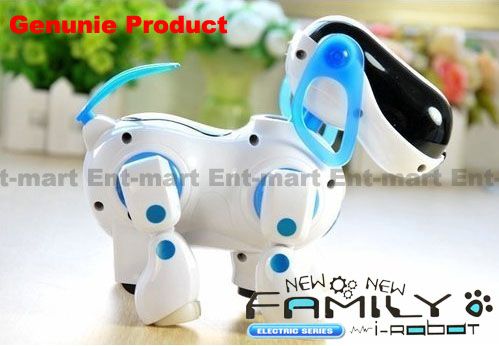 Robotic Playful Pet Electronic Dog Toy Music Lights Walking Puppy Kids 