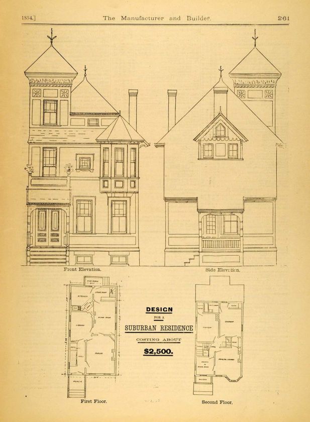   Greeley Knapp Victorian House Design Architecture Floor Plans  