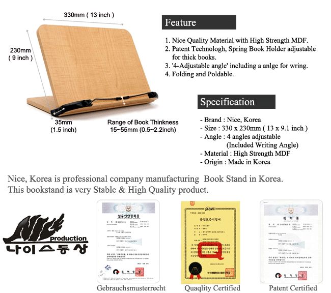 Nice Book Reading Stand Document Holder for Text Book, Student #102 