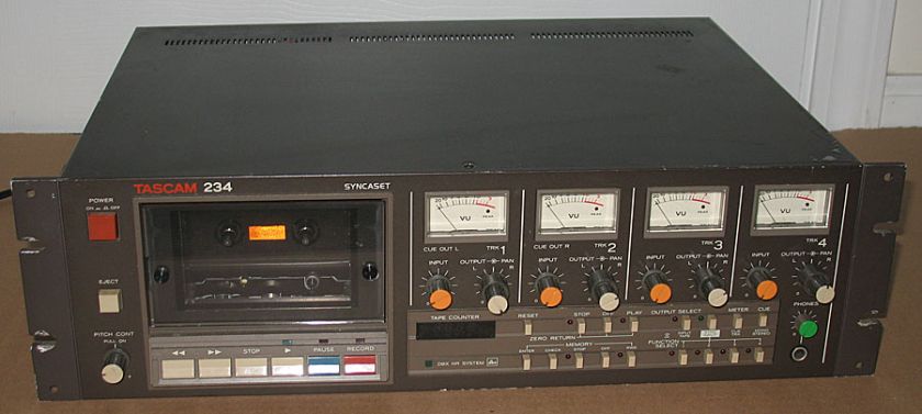 TASCAM 234 Pro Stereo Cassette Deck w/ Rack Mounts  