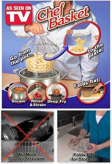 Chef Basket, Strainer, Steamer, Fryer, Poacher & more  