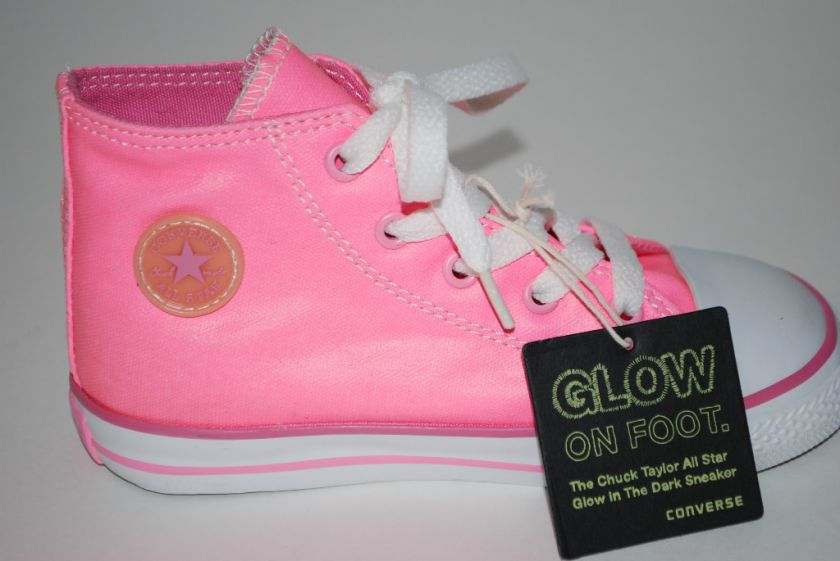 NEW CONVERSE GLOW IN THE DARK sneaker 8 9 10 PINK shoe  