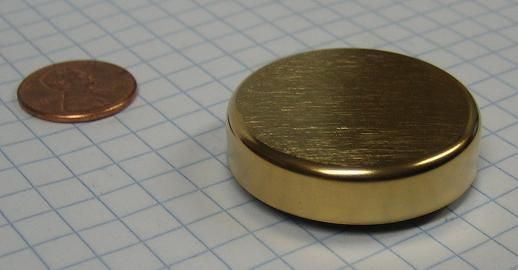 GRASS 30mm GLASS HINGE ROUND COVER, SATIN BRASS  