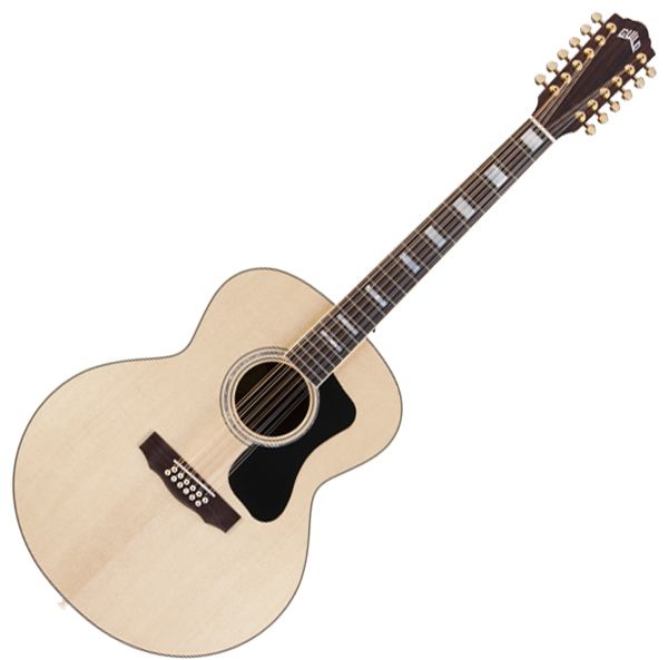 Guild F 1512 12 String Acoustic Guitar Natural Finish with Hardshell 