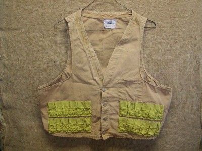 Vintage Hunting Vest  Antique Hunt Old Gun Rifle Gear  