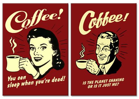 COFFEE RETRO FRIDGE MAGNET  